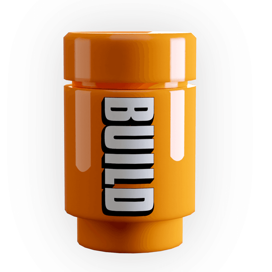 BUILD Energy Drink Can Orange Rush | Brick Prop | Custom Printed | B3 Customs