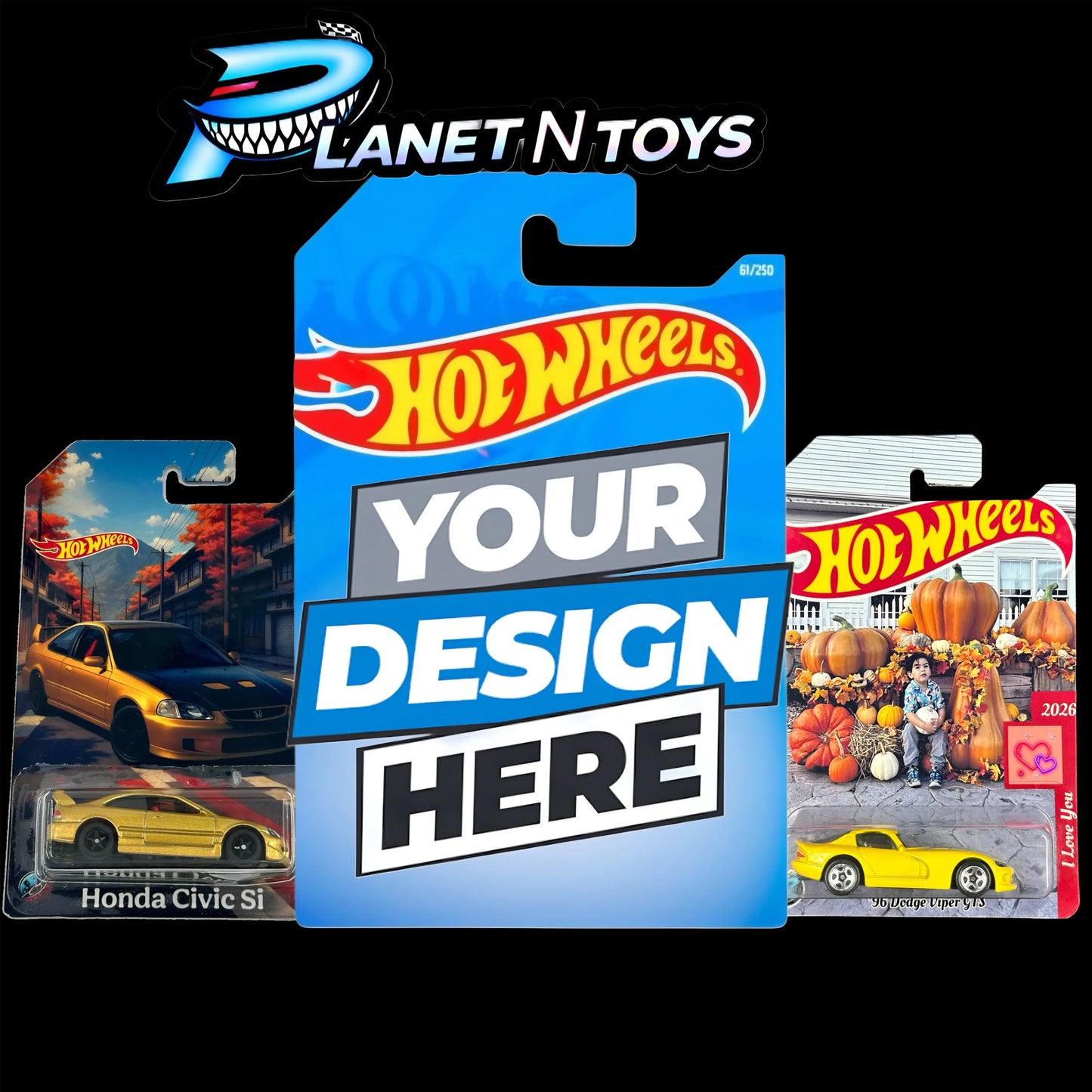 Custom Made Diecast 1:64 + Protector Case Hot wheels for any occasion - ToylandEU