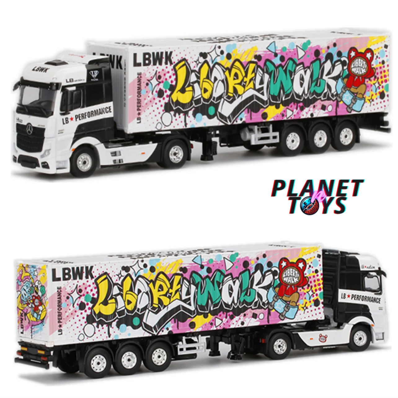 Mercedes Benz Actros 1:64 Diecast Truck Kuma Graffiti Container