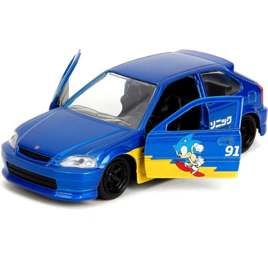 Authentic Diecast Car Sonic Hedgehog Honda Civic Type R