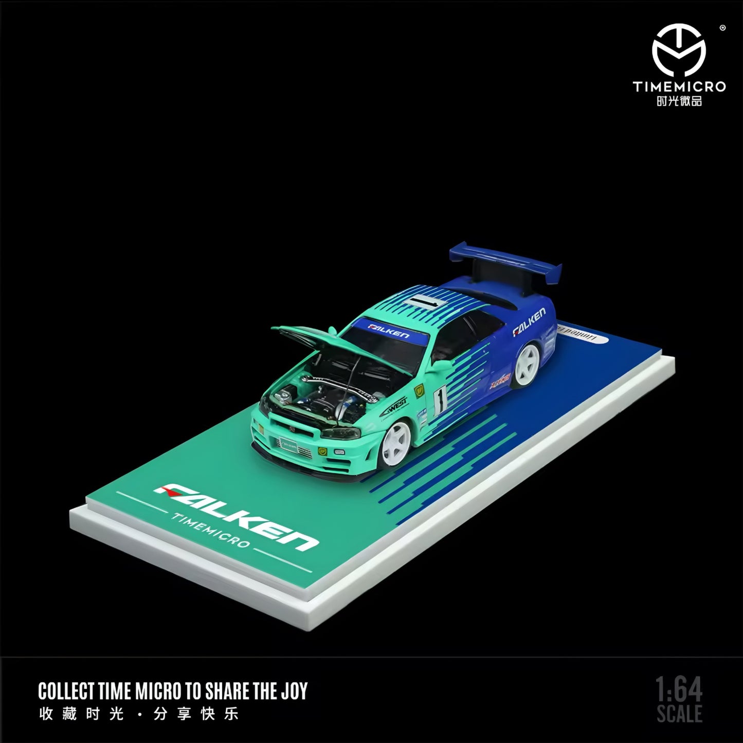 Time Micro 1:64 Diecast Trailer Set Featuring Falken Cars