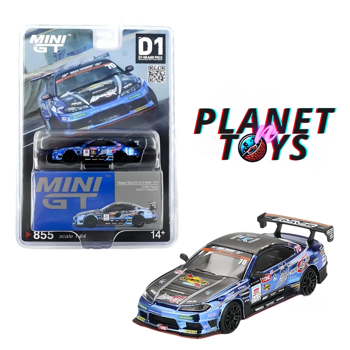 Mini GT Diecast Nissan Silvia S15 Dmax 70 Racing Replica - ToylandEU