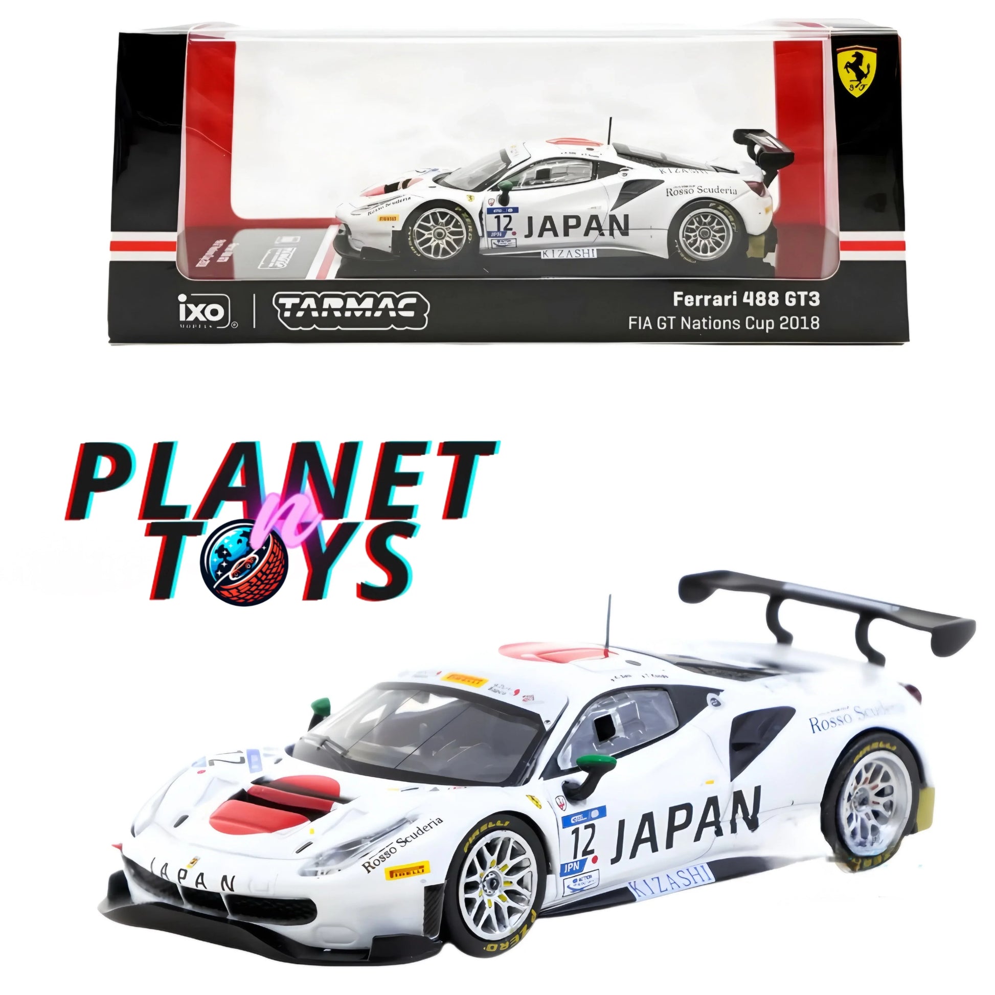 Ferrari 488 GT3 Diecast Model 1 64 Japan Exclusive Edition - ToylandEU
