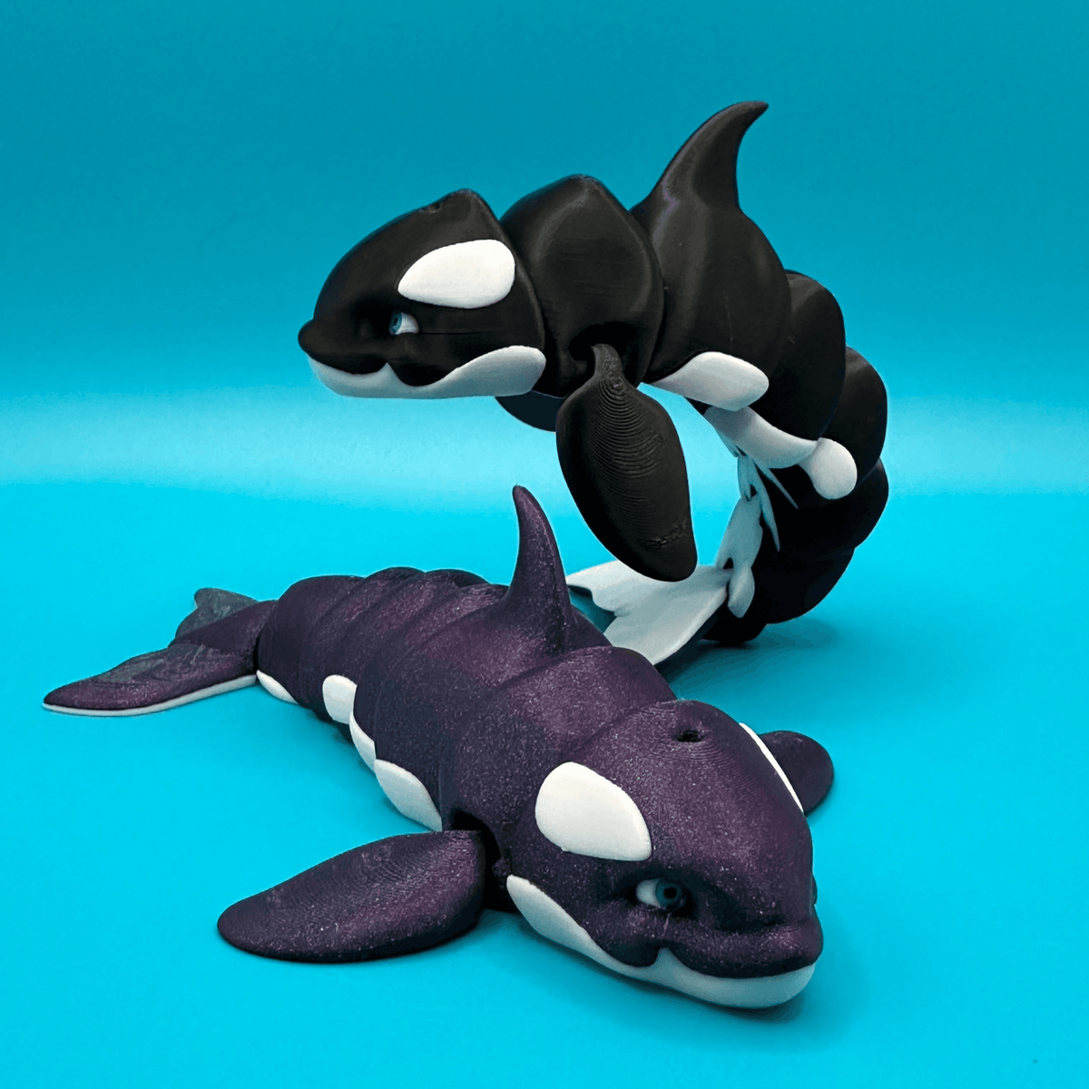 Flexi Orca Desk Toy | 3D Printed Build | Poseable Killer Whale | Office Decor