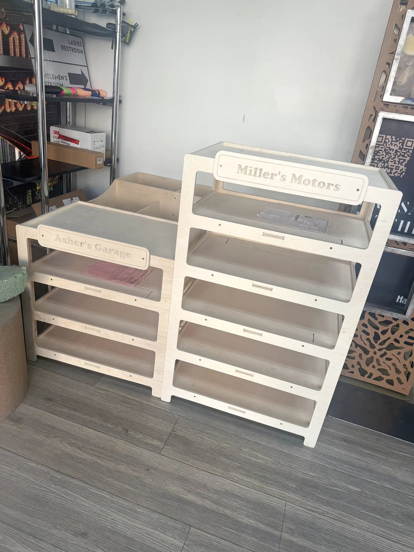 CADEN- Toy Car Ramp + Storage - Bush Acres