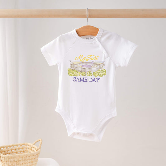Organic Cotton Onesie | My First Game Day | Football Themed | Infant Size