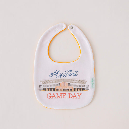 Organic Cotton Baby Bib | Auburn Tigers | My First Gameday | Soft Lining
