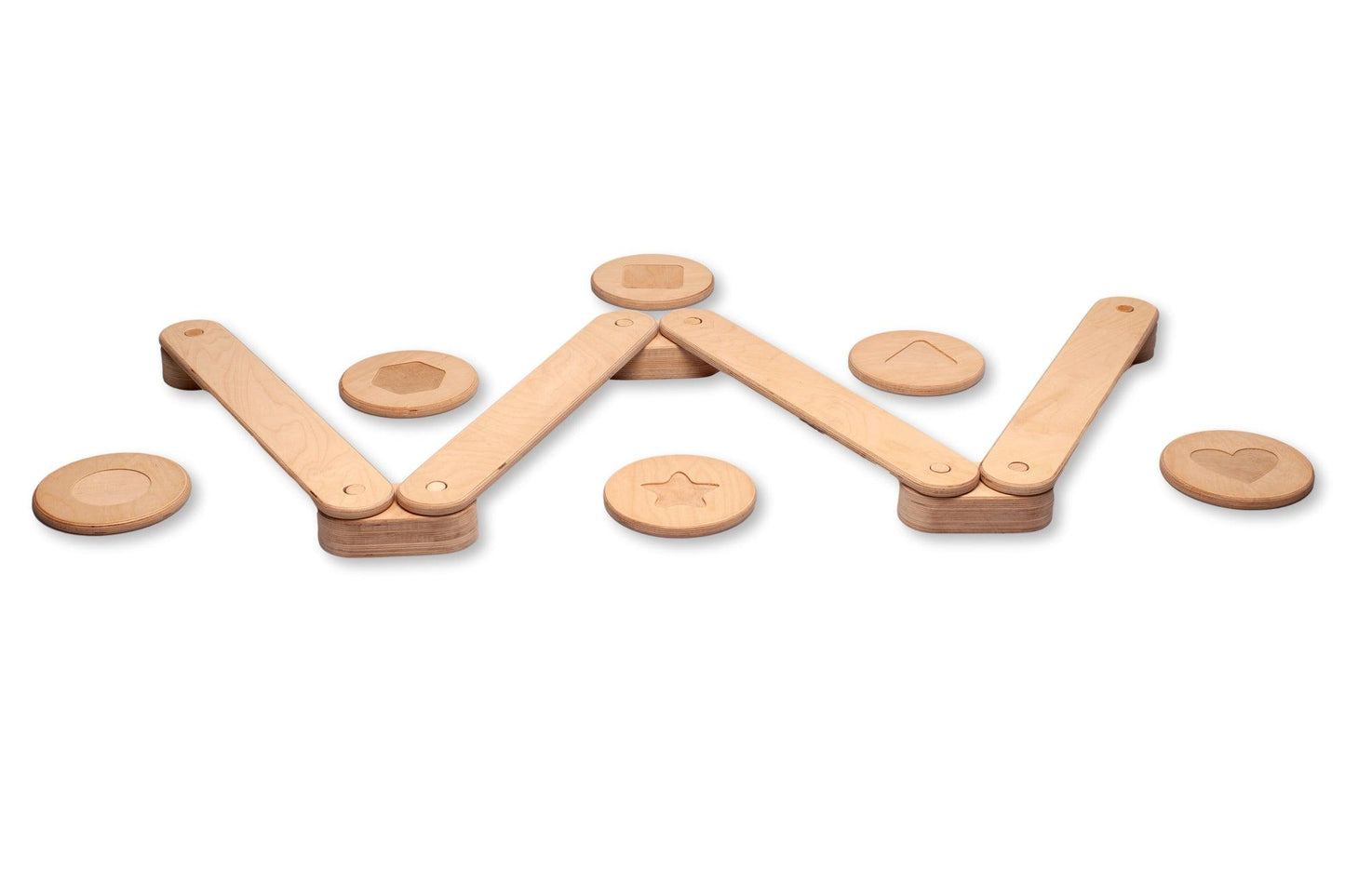 Wooden Balance Beam and Stepping Stones Set with Increased Safety and Improved Design