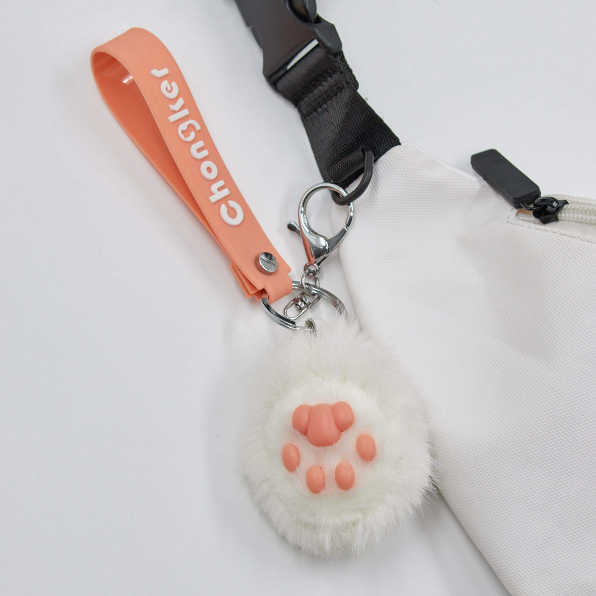 Cat Paw Keychain | Plush Soft Body | Silicone Bean Filling | Two Color Sets