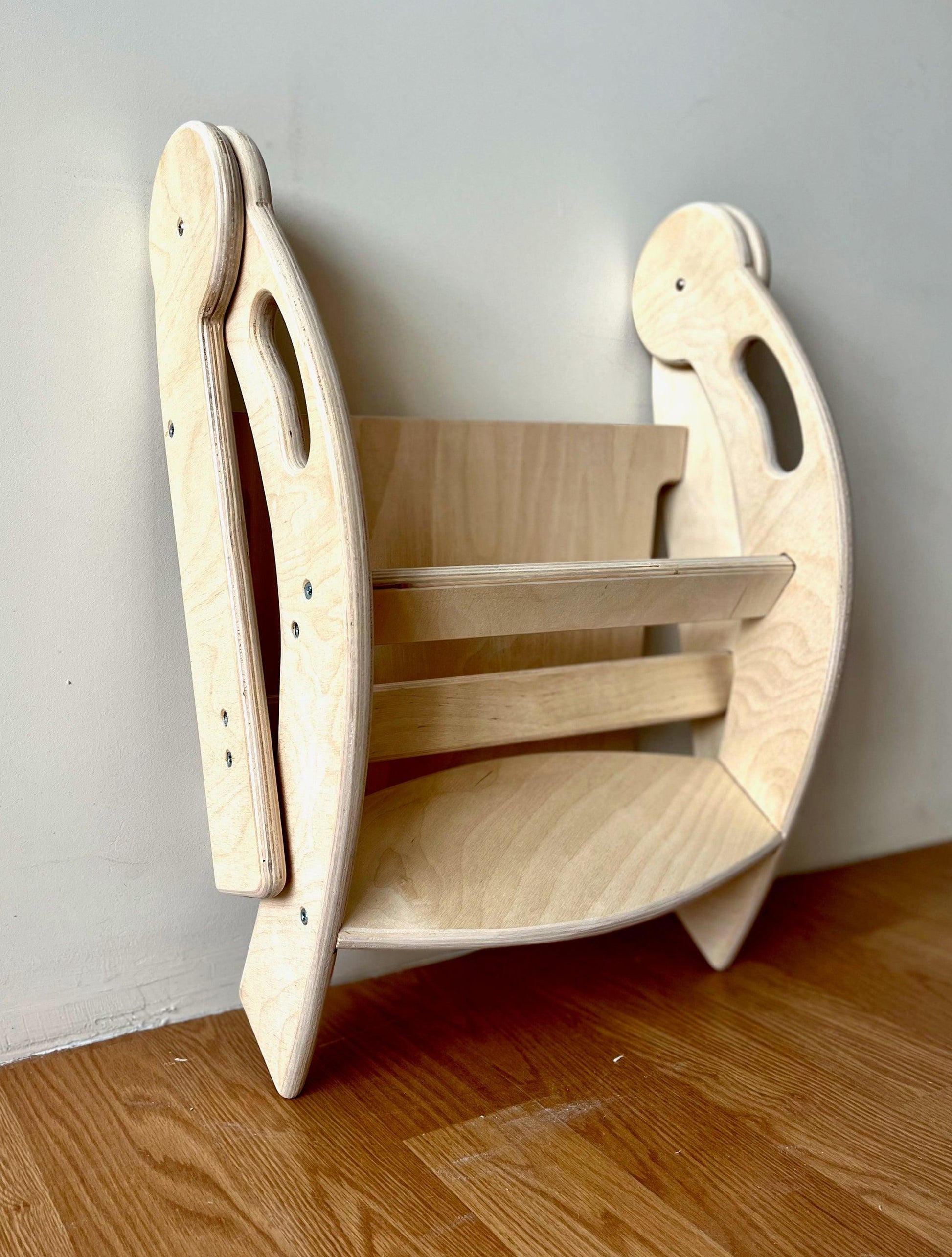 Foldable Montessori Two-Step Wooden Kitchen Helper Stool - ToylandEU