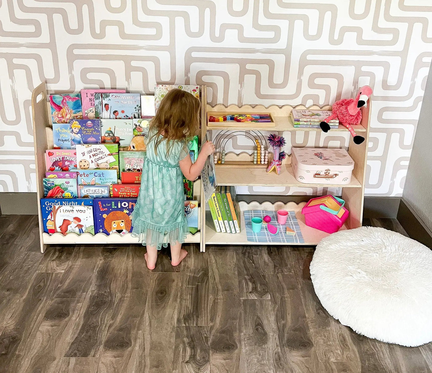 RAY+ROY- Scalloped Toy Shelf + Bookshelf - Bush Acres