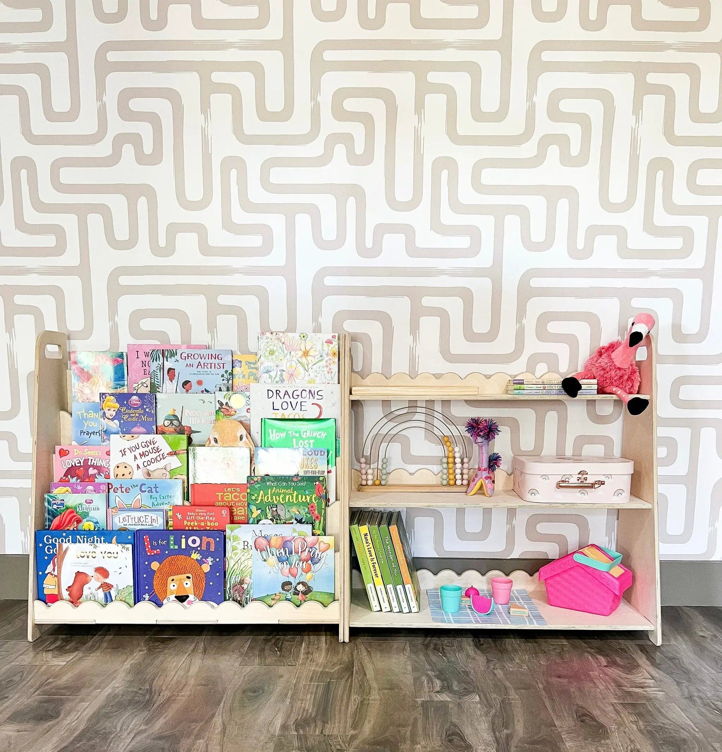 RAY+ROY- Scalloped Toy Shelf + Bookshelf - Bush Acres