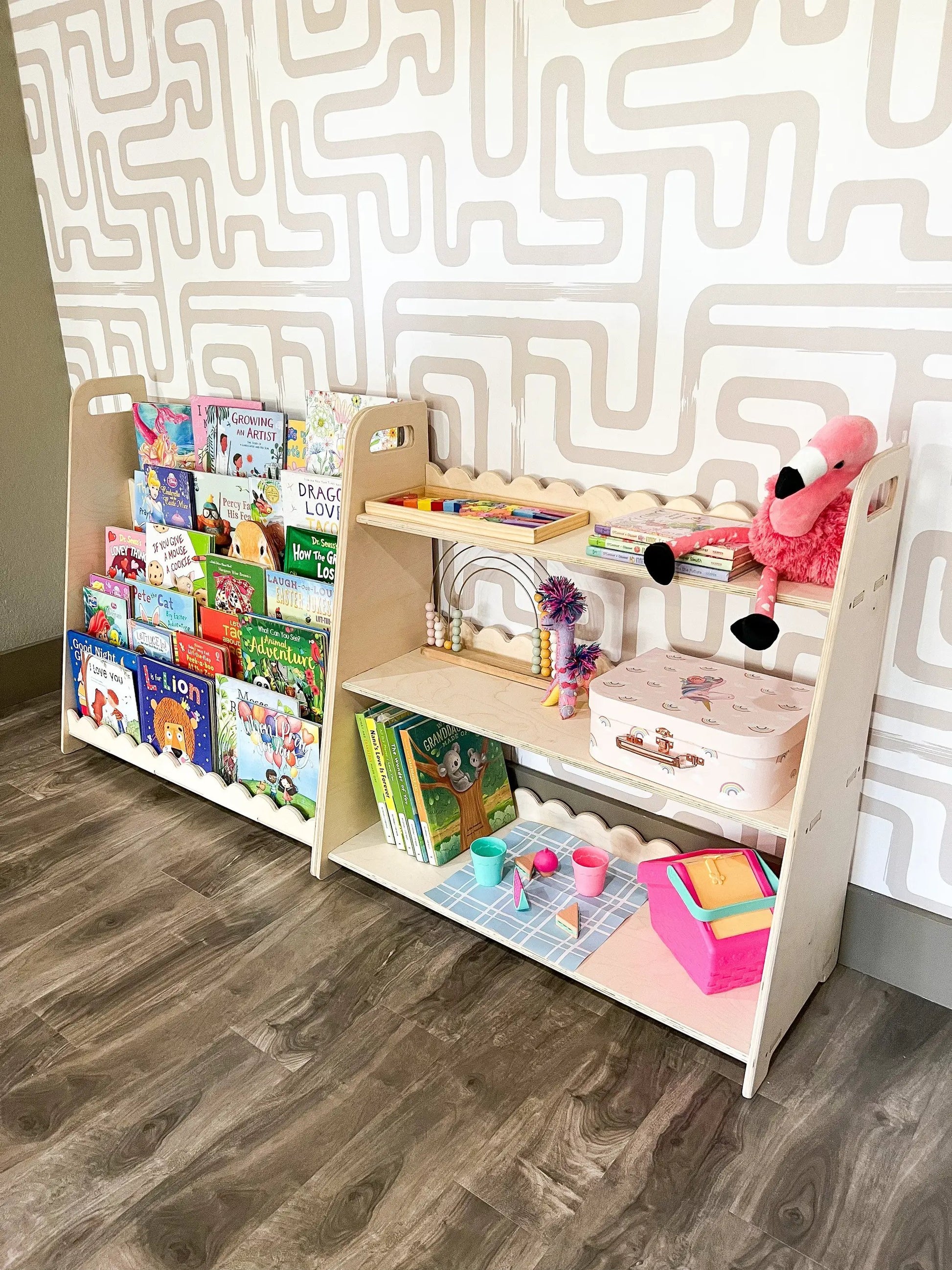 RAY+ROY- Scalloped Toy Shelf + Bookshelf - Bush Acres