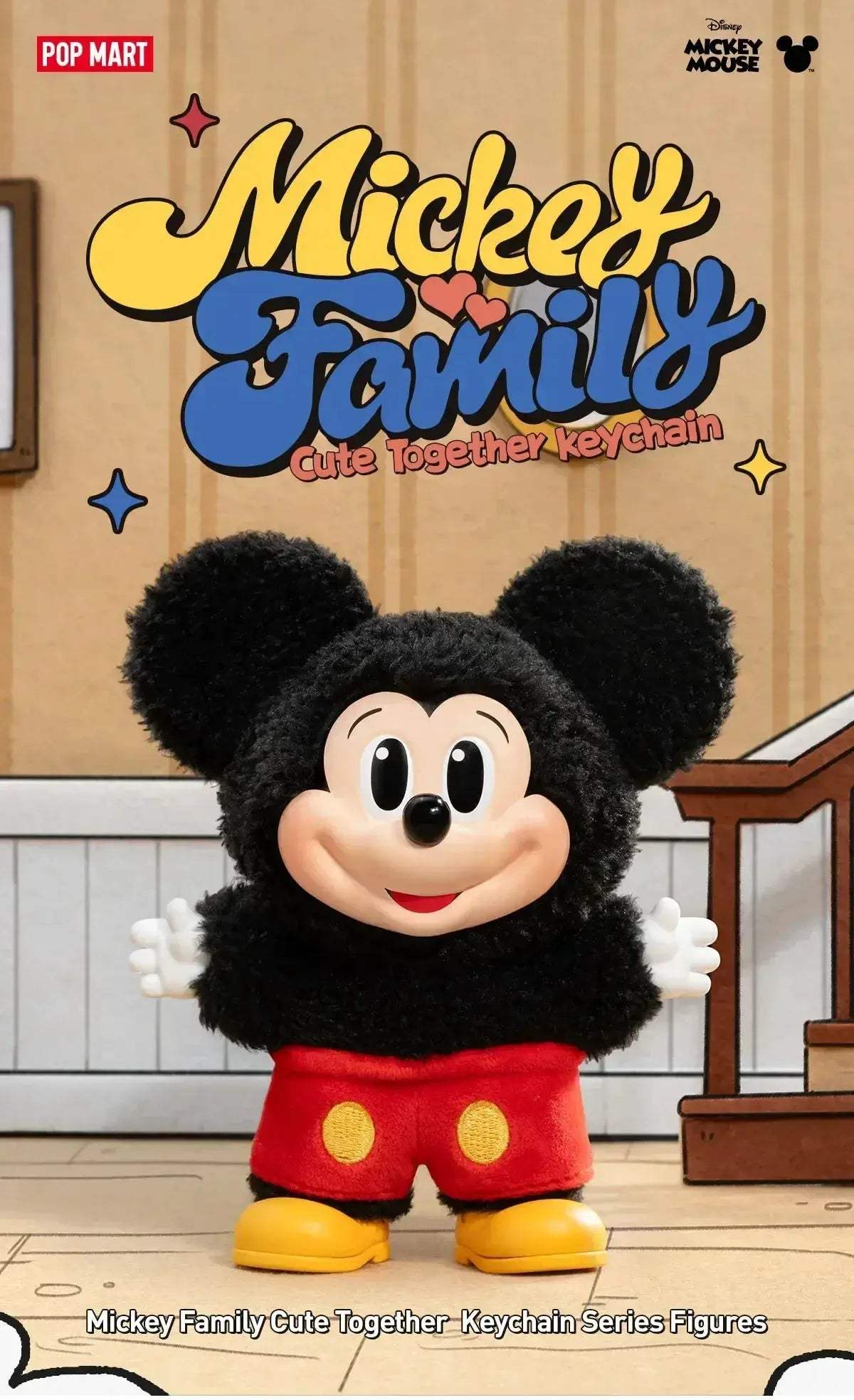 [IN STOCK] POPMART Mickey Family Cute Together Keychain Series Figures - ToylandEU