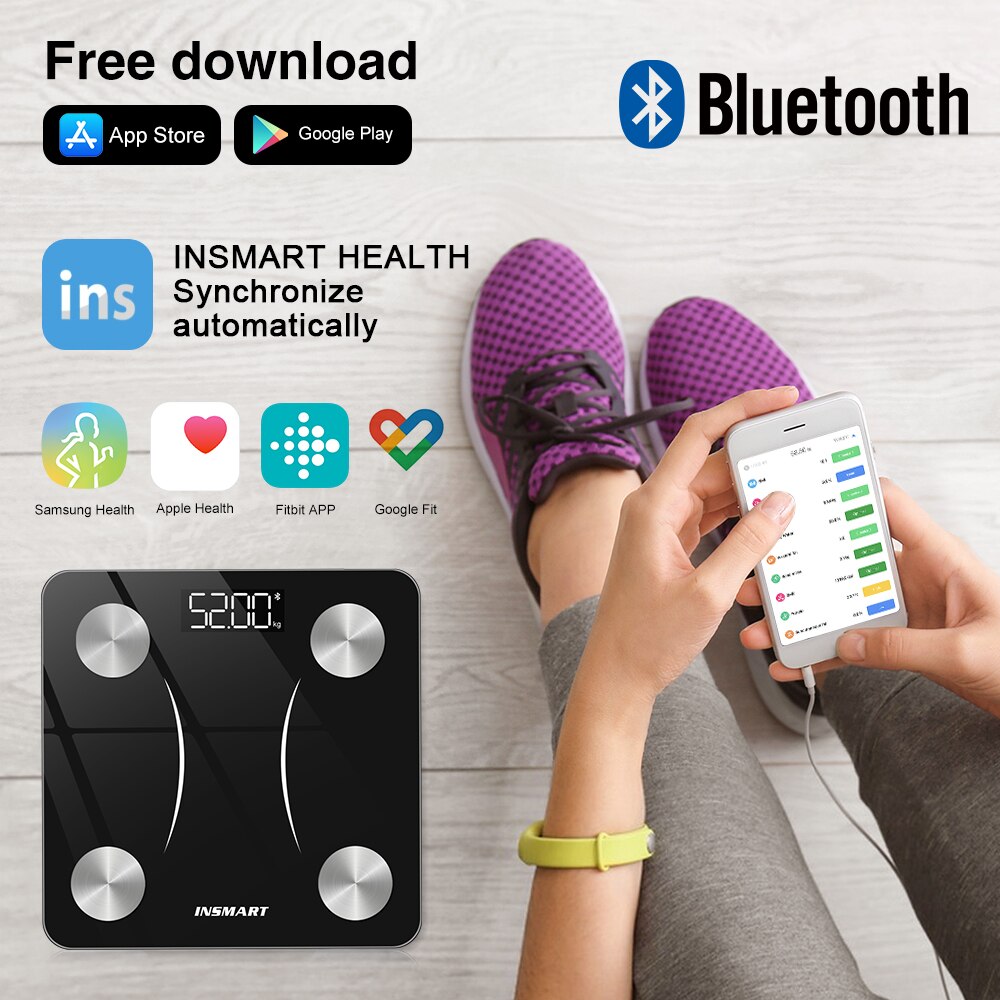 INSMART Smart Body Fat Scale Digital Scale for Weight and Body Composition Analysis - ToylandEU