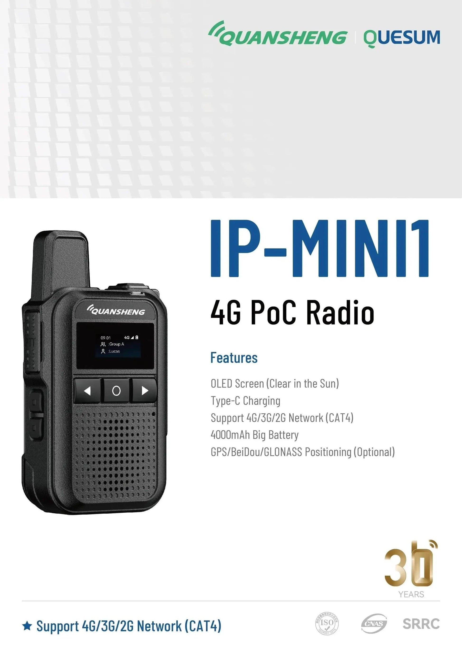  IP-MINI1 4G PoC Two Way Radio Mini Size Walkie Talkie -  ToylandEU™