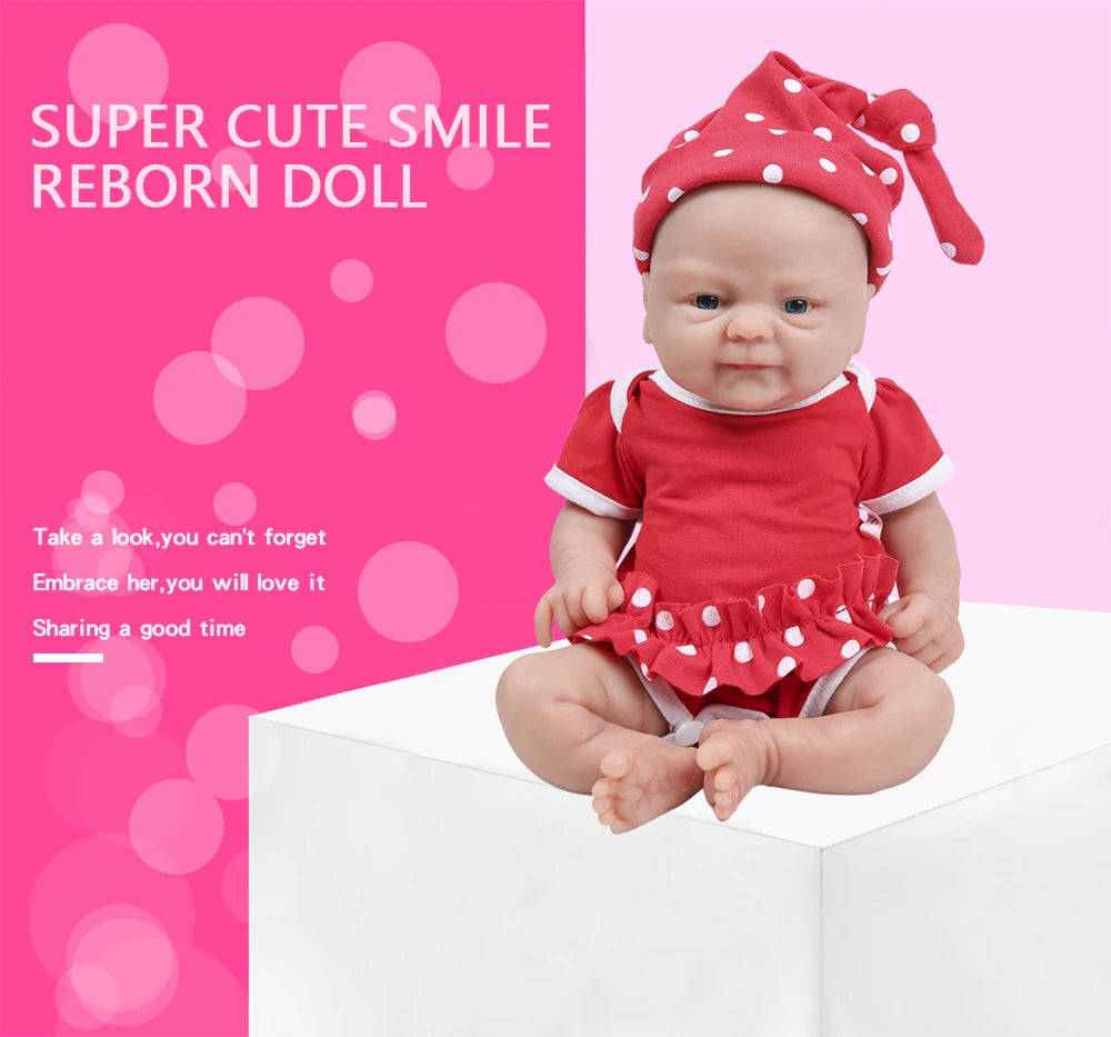 IVITA 14" 1.5kg Realistic Full Body Silicone Reborn Doll "Coco" - Lifelike Baby Girl Toy for Kids and Collectors - ToylandEU