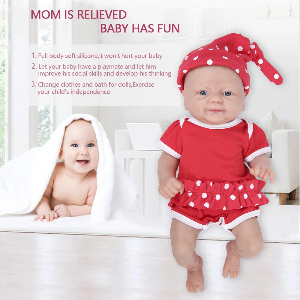 IVITA 14" 1.5kg Realistic Full Body Silicone Reborn Doll "Coco" - Lifelike Baby Girl Toy for Kids and Collectors - ToylandEU