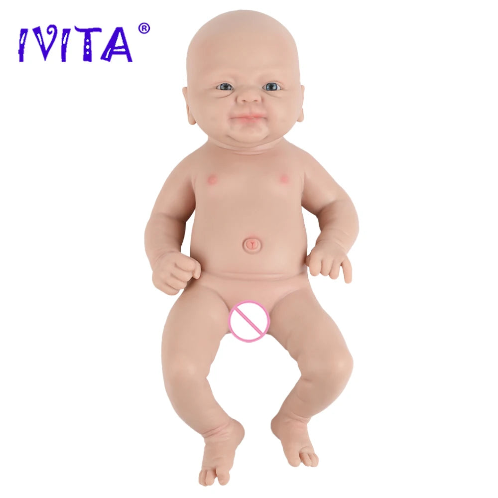 IVITA 14" 1.5kg Realistic Full Body Silicone Reborn Doll "Coco" - Lifelike Baby Girl Toy for Kids and Collectors - ToylandEU