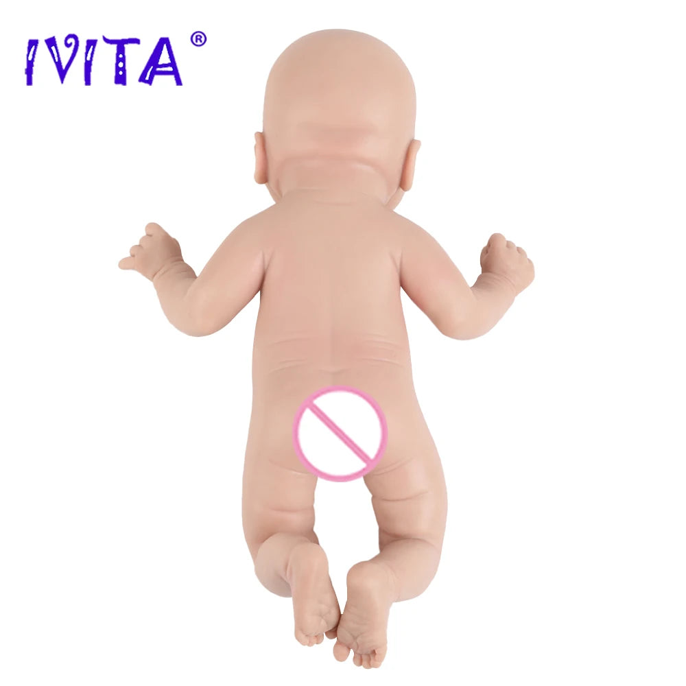 IVITA 14" 1.5kg Realistic Full Body Silicone Reborn Doll "Coco" - Lifelike Baby Girl Toy for Kids and Collectors - ToylandEU