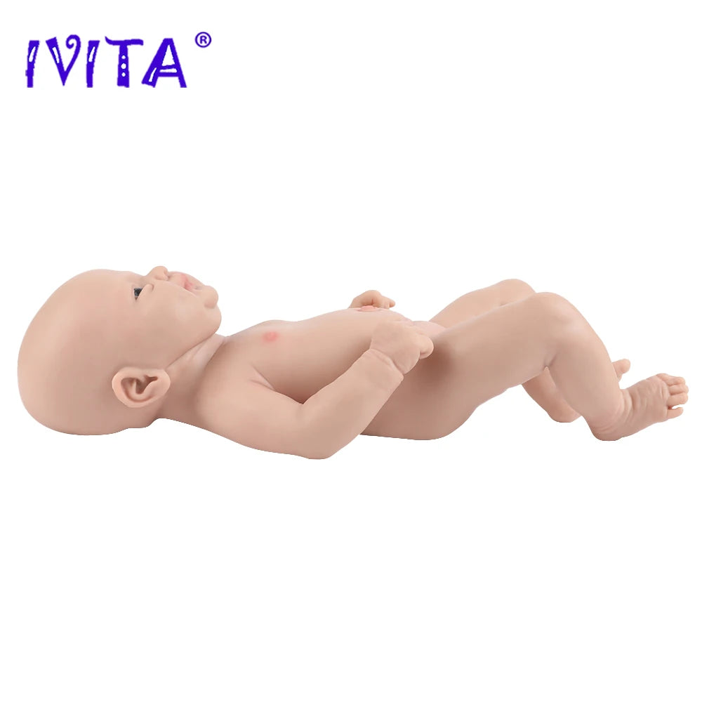 IVITA 14" 1.5kg Realistic Full Body Silicone Reborn Doll "Coco" - Lifelike Baby Girl Toy for Kids and Collectors - ToylandEU