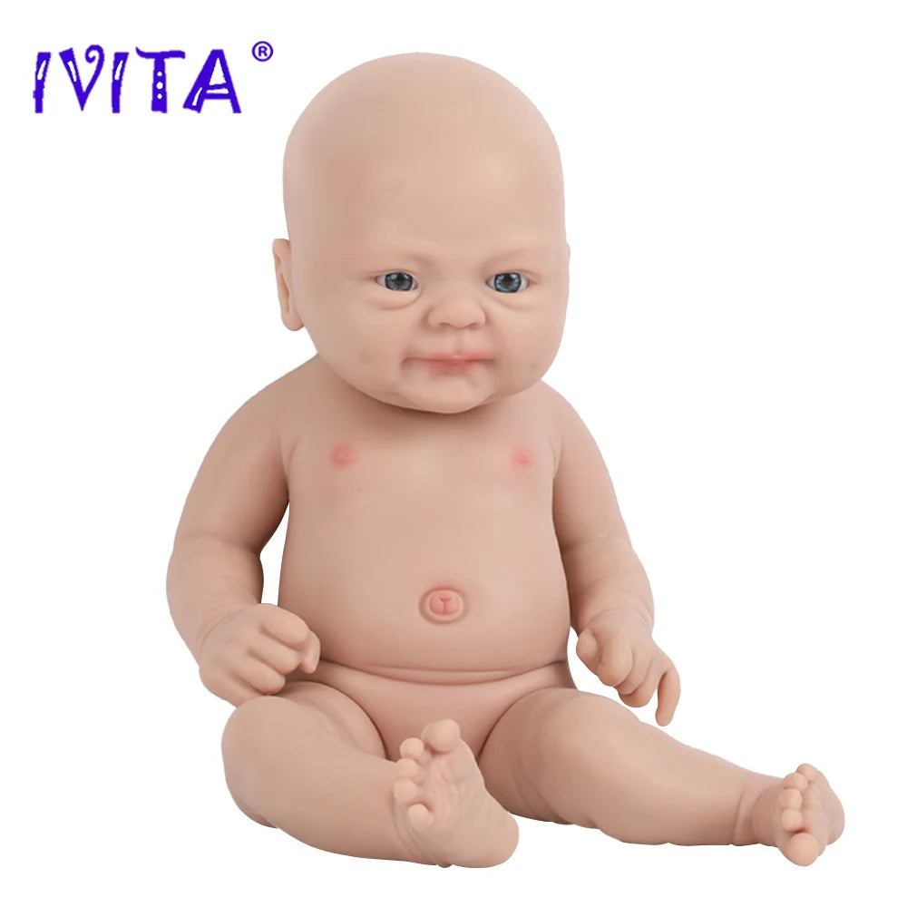IVITA 14" 1.5kg Realistic Full Body Silicone Reborn Doll "Coco" - Lifelike Baby Girl Toy for Kids and Collectors - ToylandEU