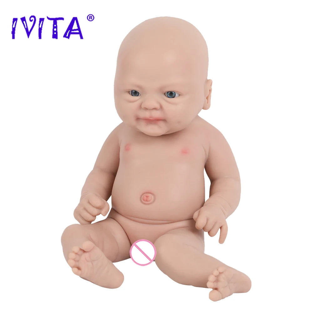 IVITA 14" 1.5kg Realistic Full Body Silicone Reborn Doll "Coco" - Lifelike Baby Girl Toy for Kids and Collectors - ToylandEU