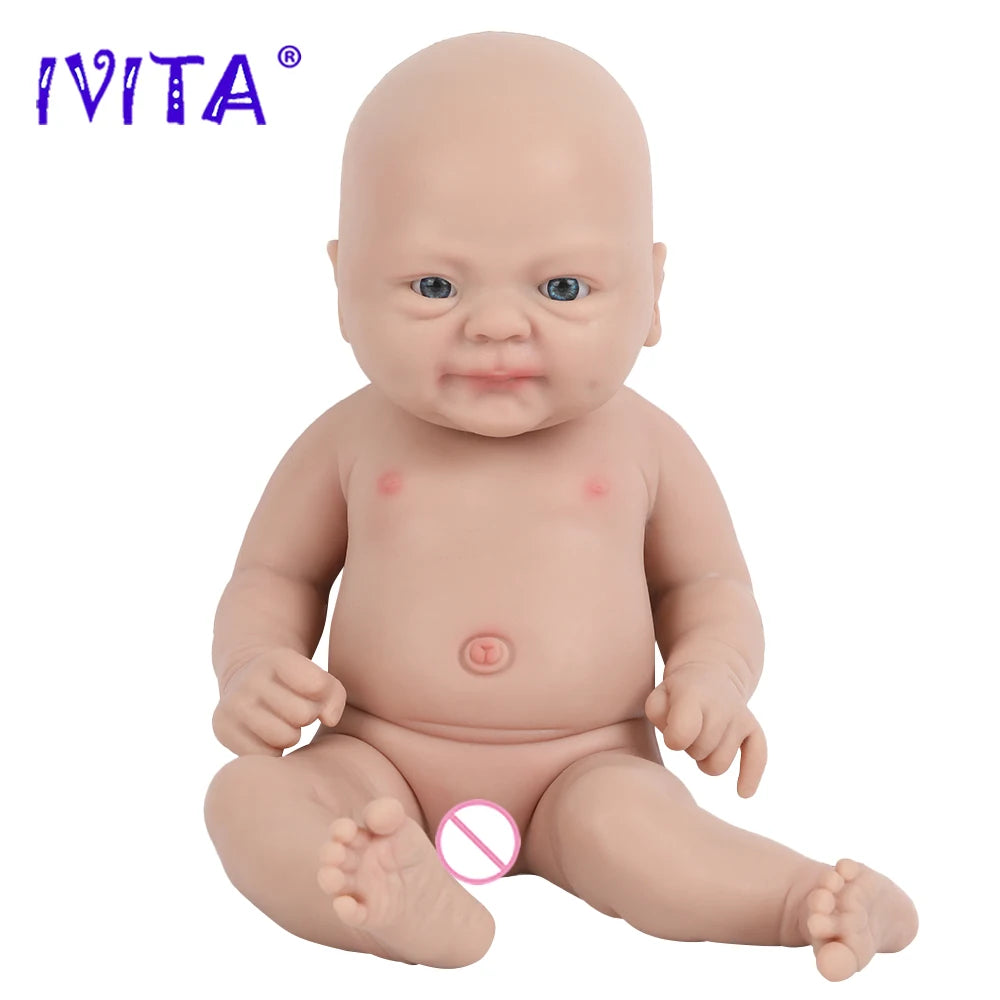 IVITA 14" 1.5kg Realistic Full Body Silicone Reborn Doll "Coco" - Lifelike Baby Girl Toy for Kids and Collectors - ToylandEU
