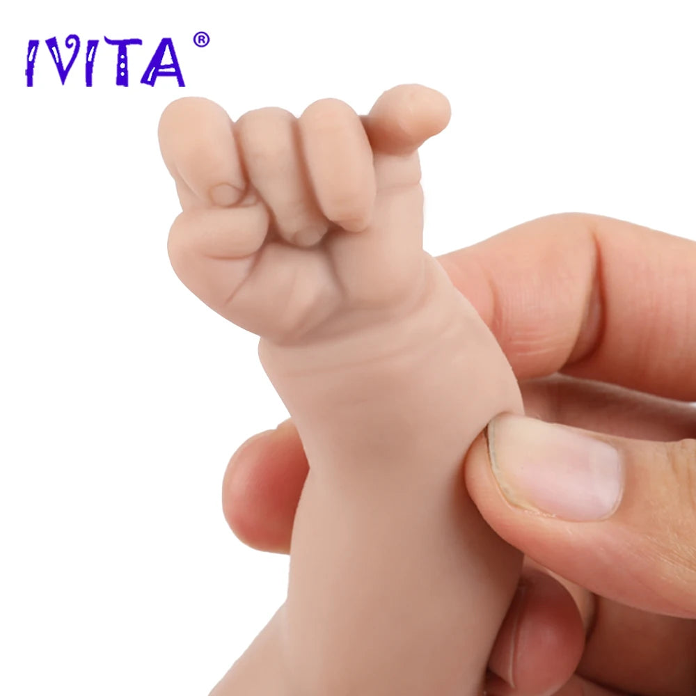 IVITA 14" 1.5kg Realistic Full Body Silicone Reborn Doll "Coco" - Lifelike Baby Girl Toy for Kids and Collectors - ToylandEU