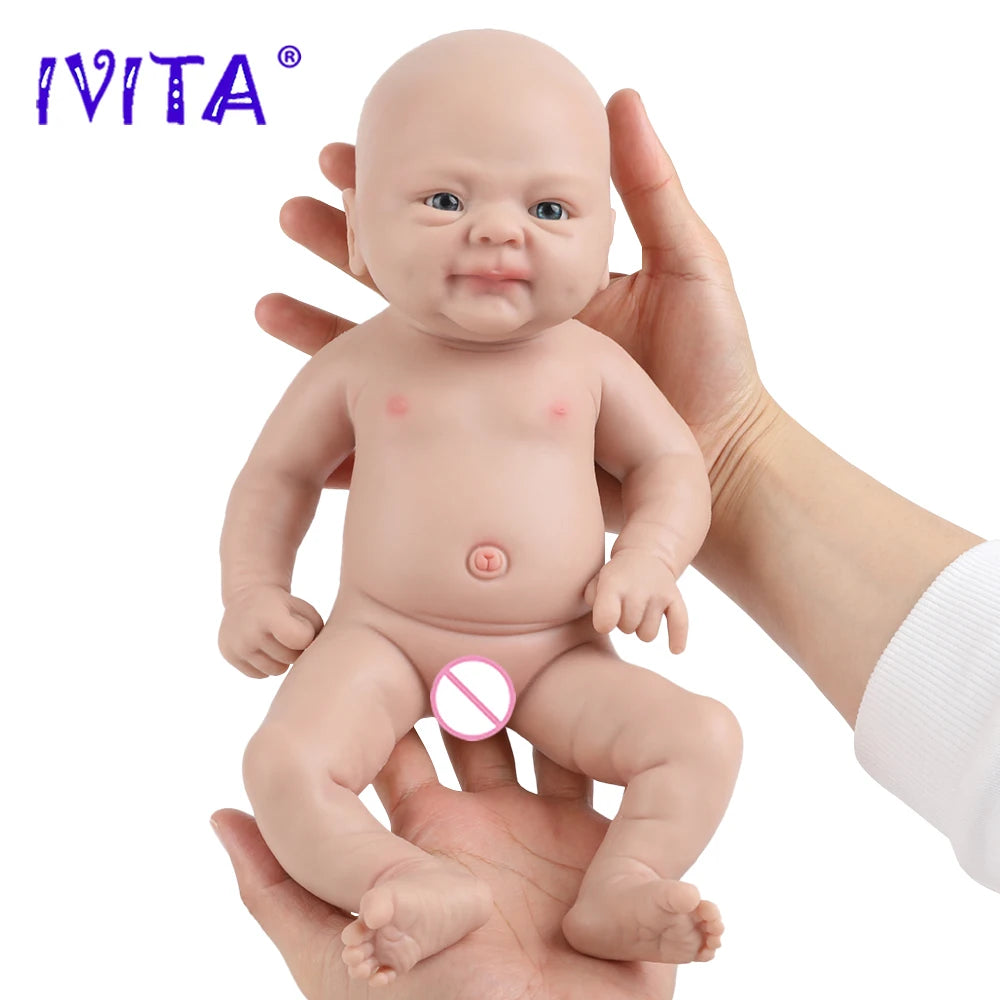 IVITA 14" 1.5kg Realistic Full Body Silicone Reborn Doll "Coco" - Lifelike Baby Girl Toy for Kids and Collectors - ToylandEU