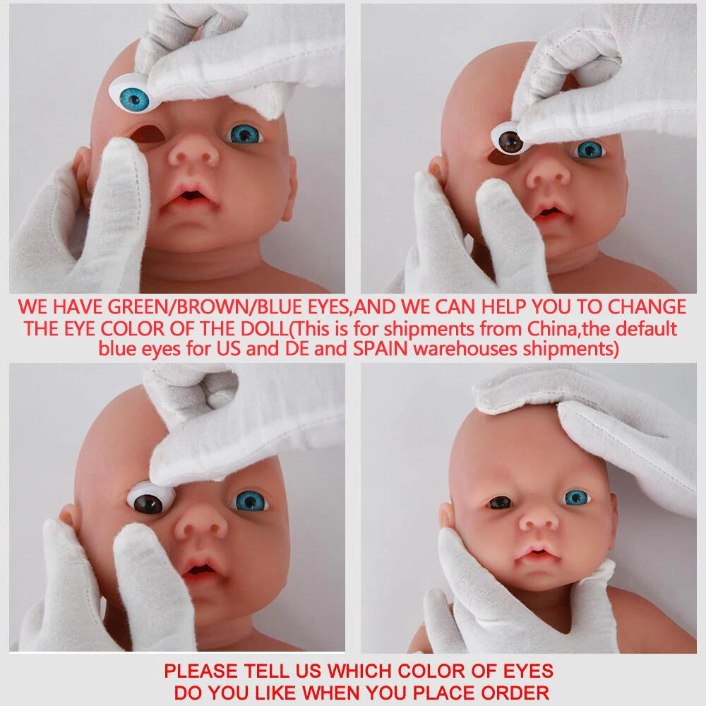 IVITA 14" 1.5kg Realistic Full Body Silicone Reborn Doll "Coco" - Lifelike Baby Girl Toy for Kids and Collectors - ToylandEU