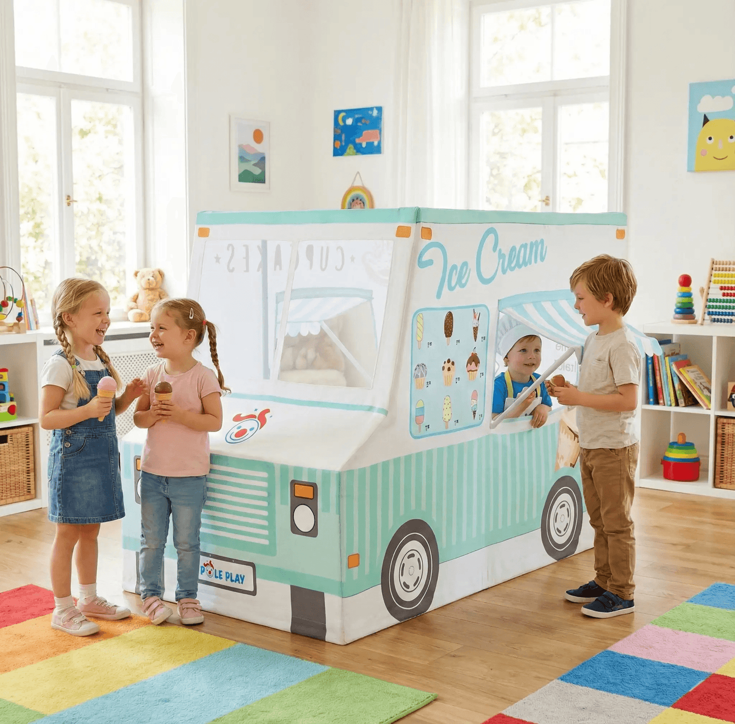 Ice Cream & Cupcake Truck Kids Playhouse - Role Play Kids