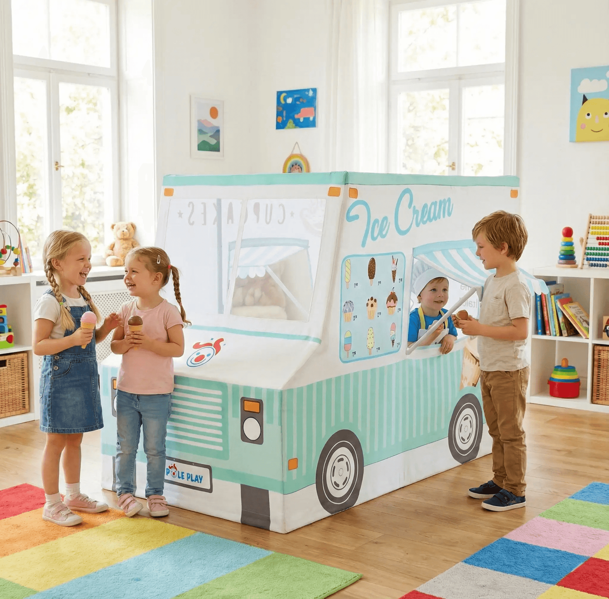 Ice Cream & Cupcake Truck Kids Playhouse - Role Play Kids