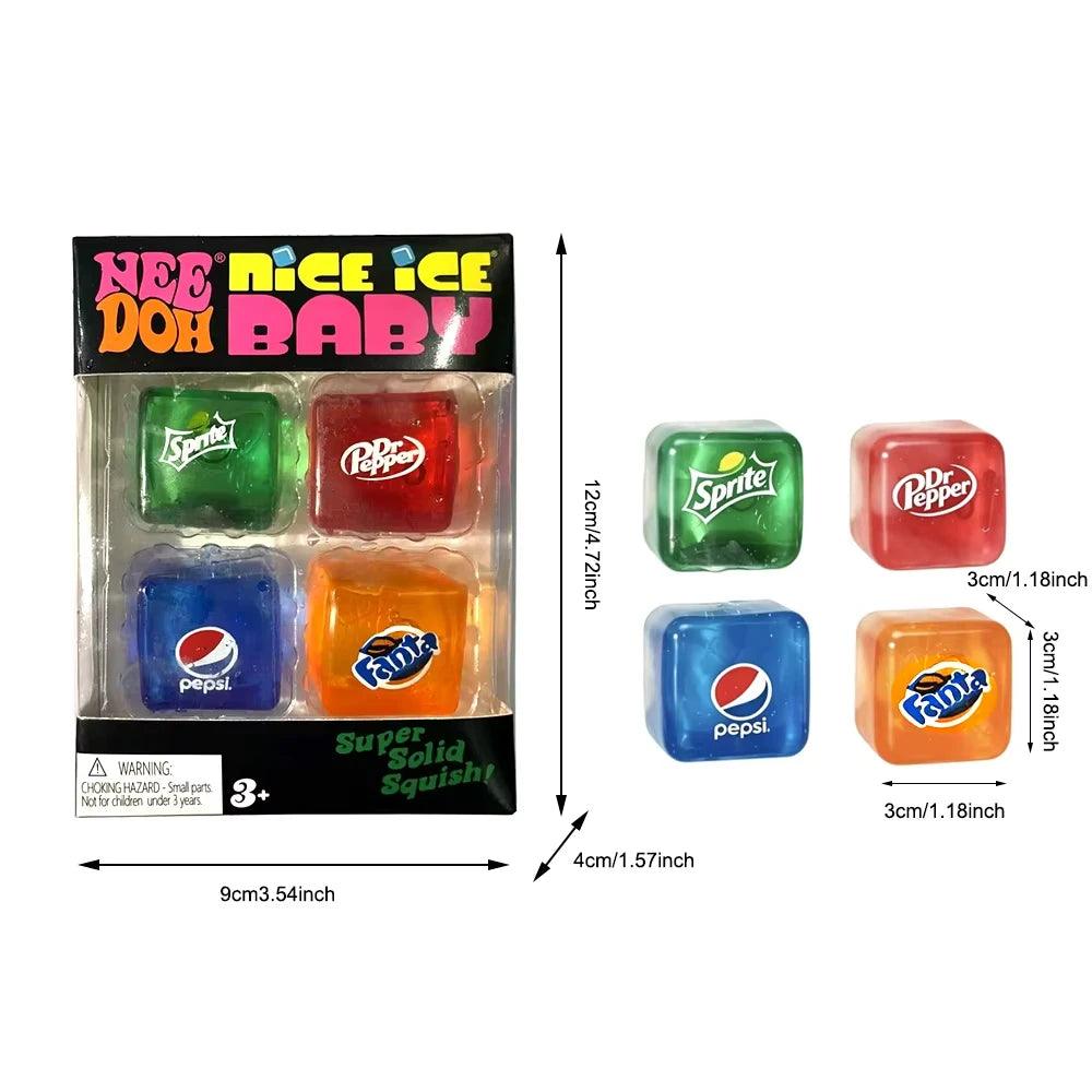 Ice Cube Fidget Toy | Slow Rebound 4-Pack | Toylandeu™