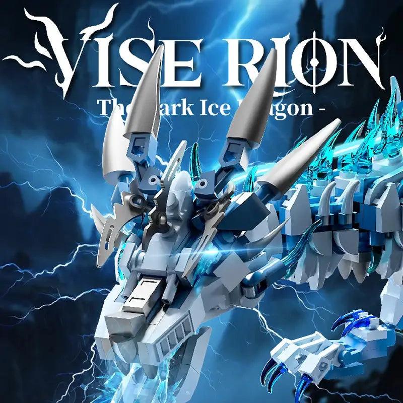  Ice Dragon Building Blocks Set Glowing Eyes -  ToylandEU™