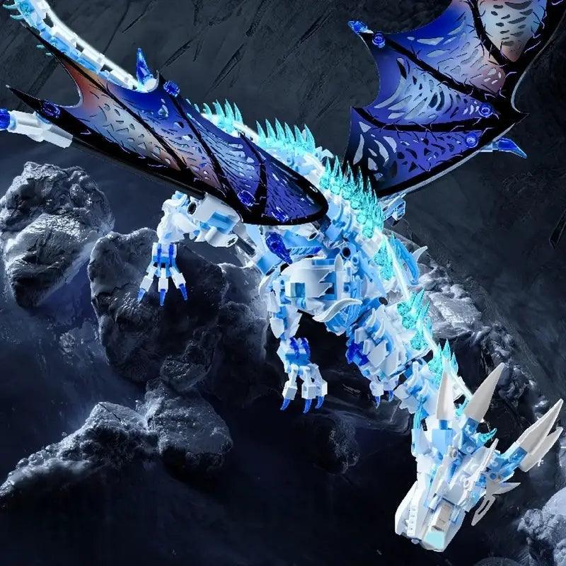  Ice Dragon Building Blocks Set Glowing Eyes -  ToylandEU™