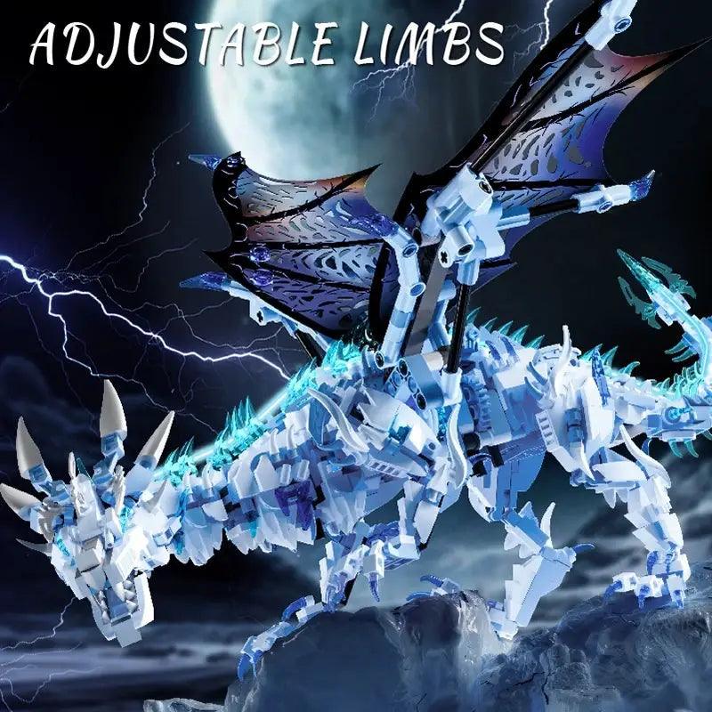  Ice Dragon Building Blocks Set Glowing Eyes -  ToylandEU™