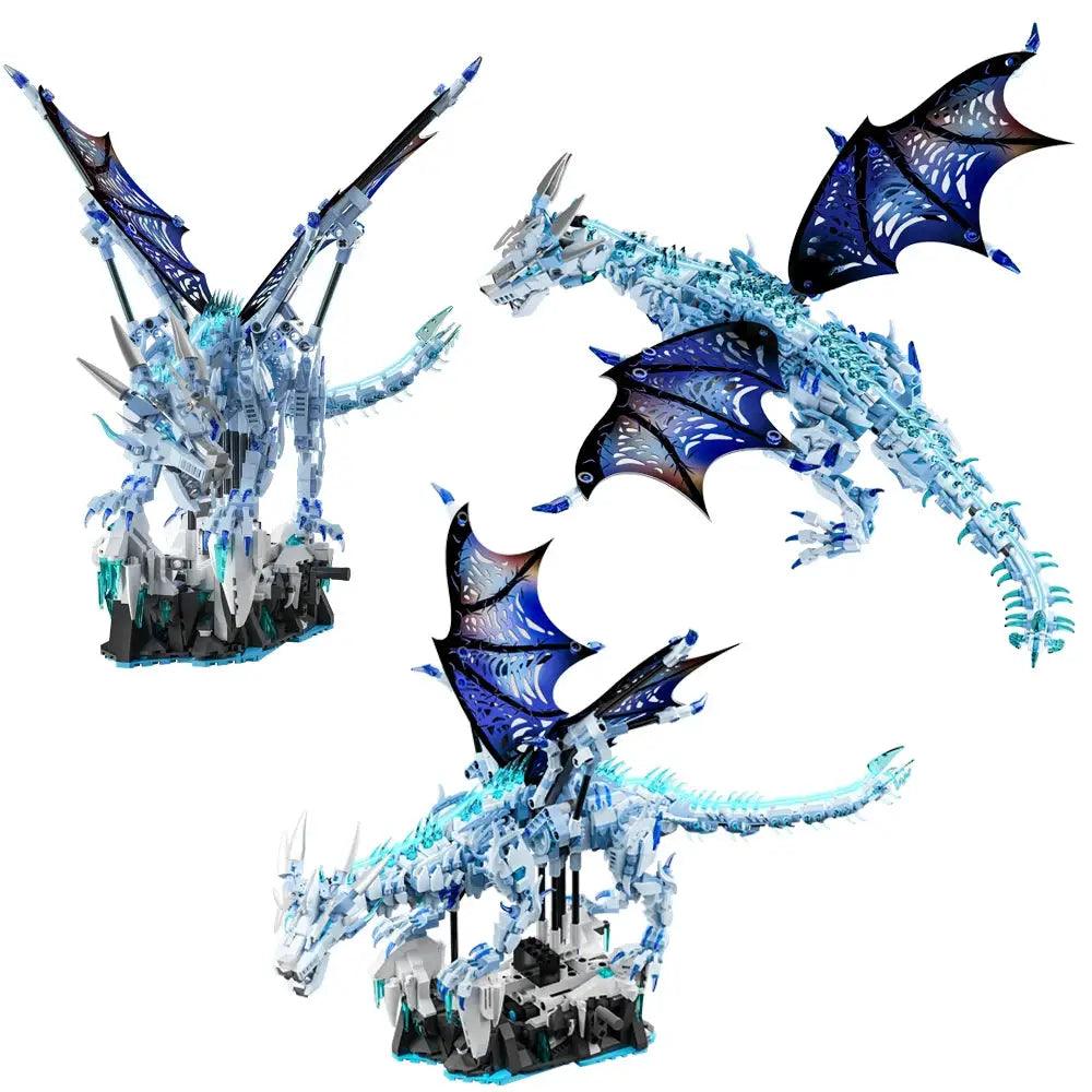  Ice Dragon Building Blocks Set Glowing Eyes -  ToylandEU™