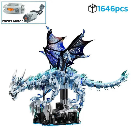  Ice Dragon Building Blocks Set Glowing Eyes -  ToylandEU™