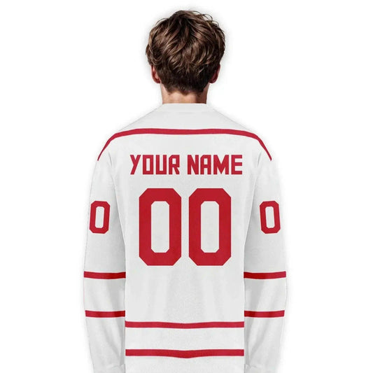  Customizable Denmark Hockey Jersey for All Ages - Personalized Men's, Women's, and Kids' Ice Hockey Apparel -  ToylandEU™