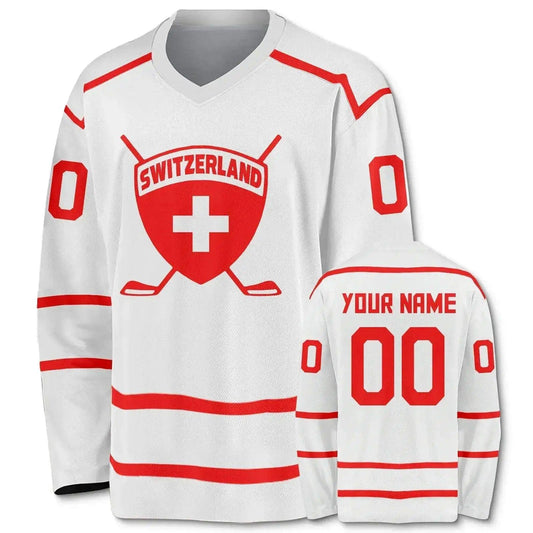  Custom Hockey Jersey Switzerland With Name And Number -  ToylandEU™