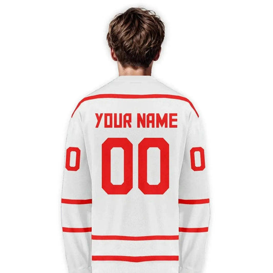  Personalized Swiss Hockey Jersey for Fans - Custom Name & Number Ice Hockey Uniform for Men, Women, and Youth -  ToylandEU™