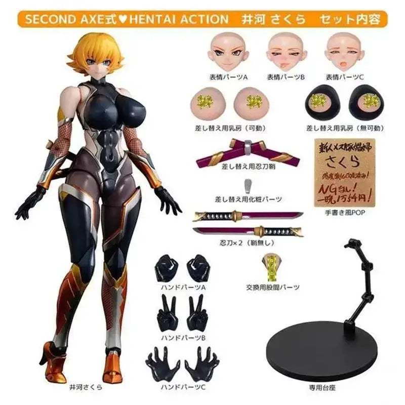 Igawa Asagi Action Figure With Bonus Accessories Articulated - ToylandEU