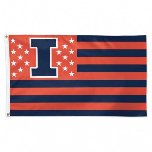 Illinois Fighting Illini 3x5 Deluxe Flag Stars And Stripes - ToylandEU