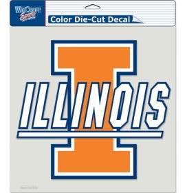 Illinois Fighting Illini 8x8 Die Cut Color Decal Sticker - ToylandEU