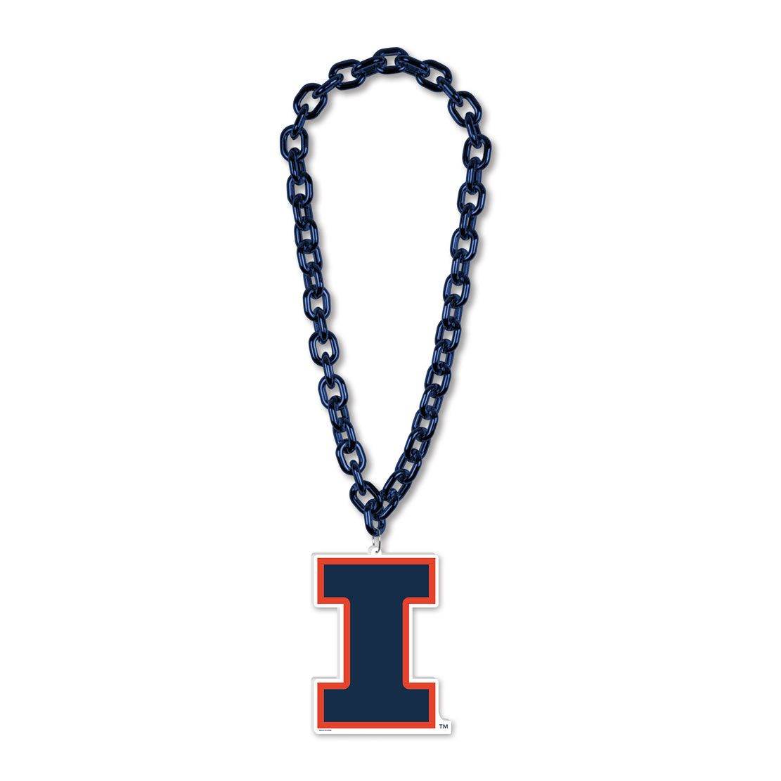 Illinois Fighting Illini Foam Logo Necklace 38 Inch Chain - ToylandEU
