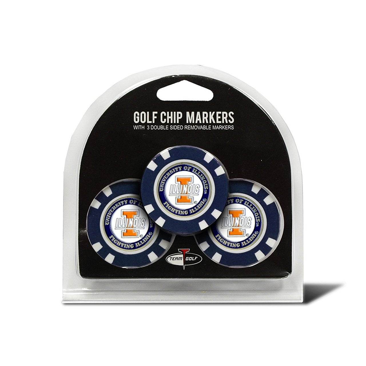 Illinois Fighting Illini Golf Chip With Marker Three Pack - ToylandEU