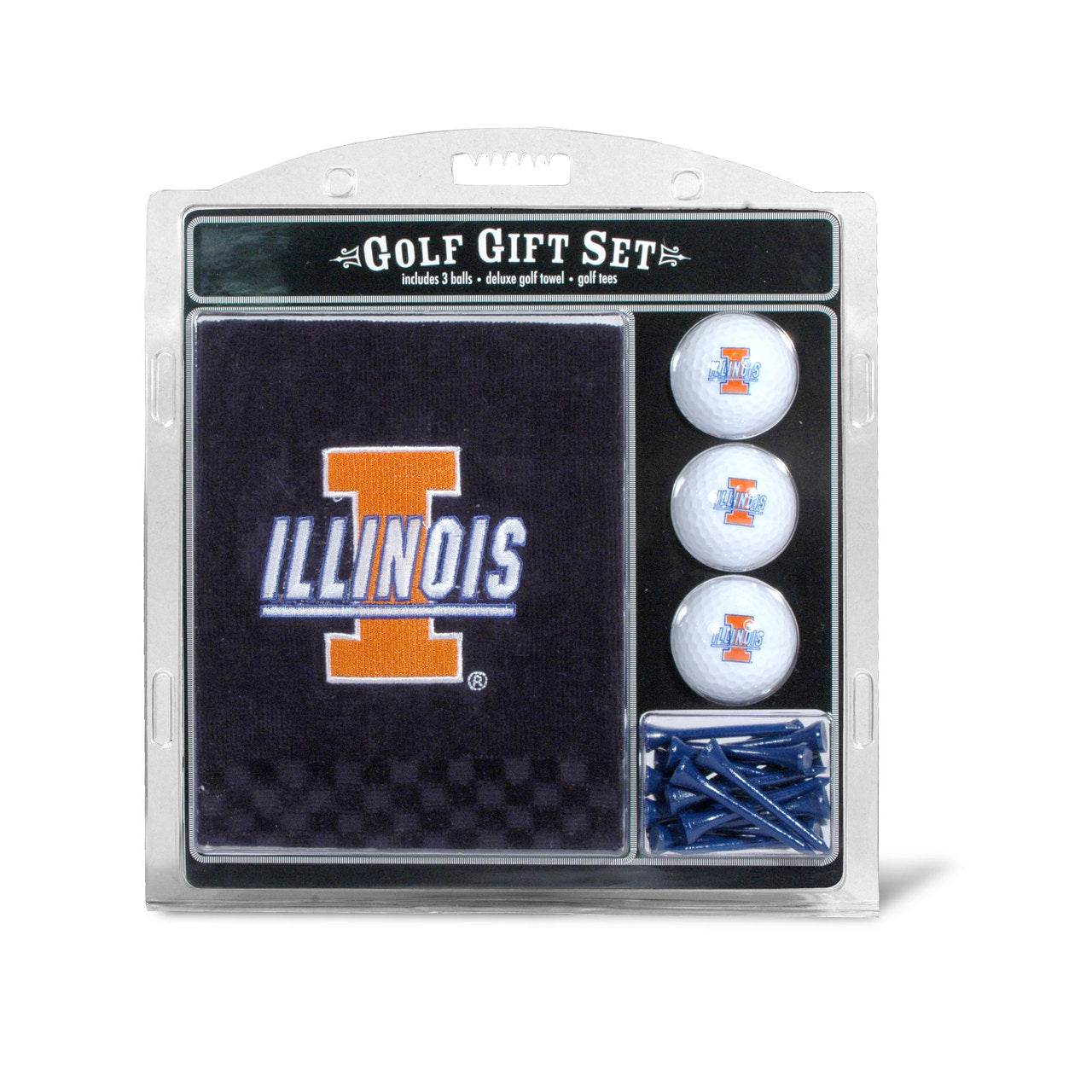 Illinois Fighting Illini Golf Gift Set Embroidered Towel - ToylandEU