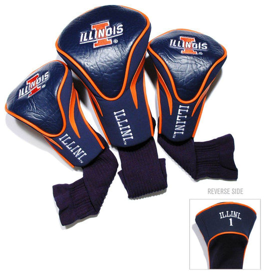 Illinois Fighting Illini Golf Headcover Set 3 Piece Contour - ToylandEU