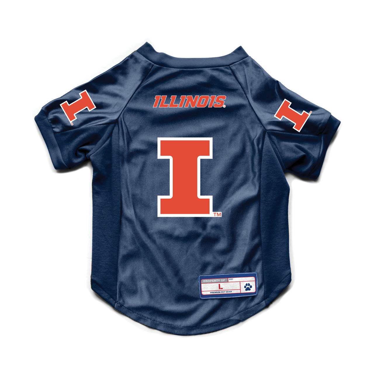 Illinois Fighting Illini Pet Jersey Stretchy Size L - ToylandEU
